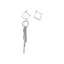 Assymetric rhombus earrings