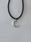 Moon on Cord Necklace